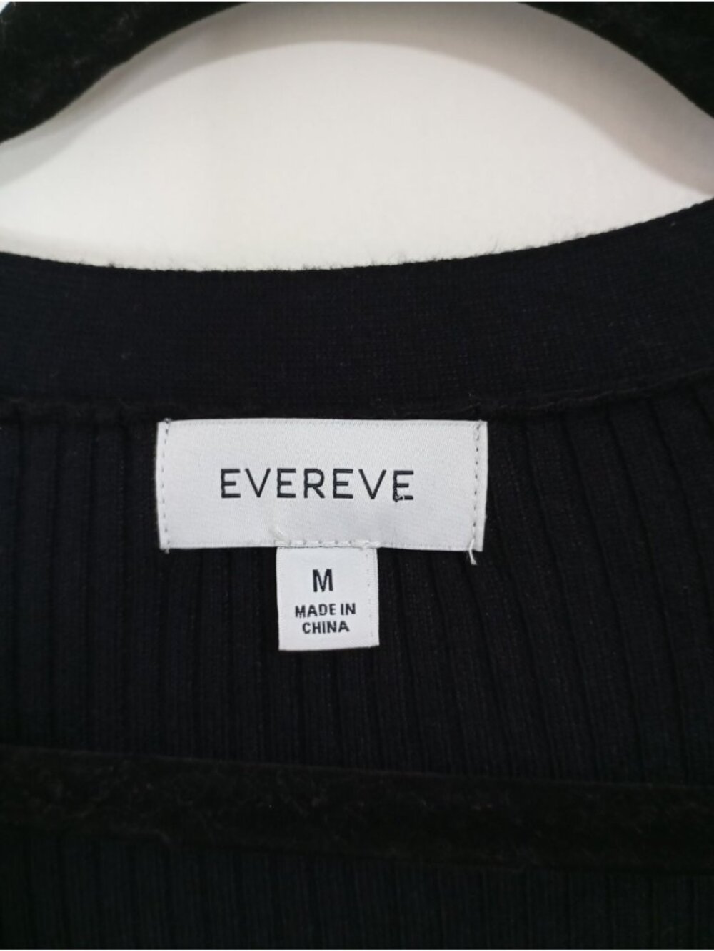 Evereve Striped Ribbed Knit Long Button-Up Cardigan Dress Black & White Size M - Picture 3 of 12